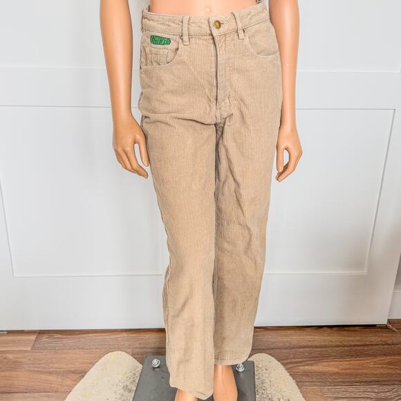 Vintage Y2K Empyre Tori Corduroy Baggy High Waisted Tan Skater Pants, Women’s 0 - Picture 1 of 9